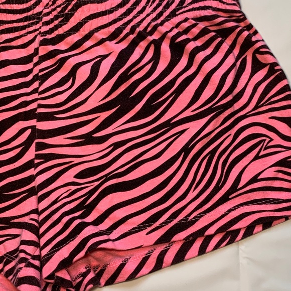 Pink & Black Zebra Large Shorts Athletic/ Sleep Short - Picture 6 of 14